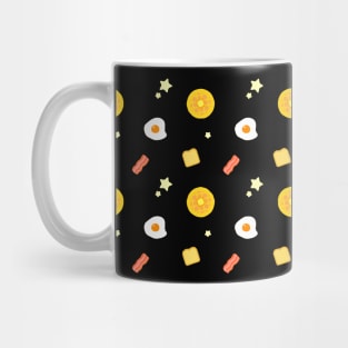 Cute Eggs Bacon Waffle Toast Breakfast Pattern Mug